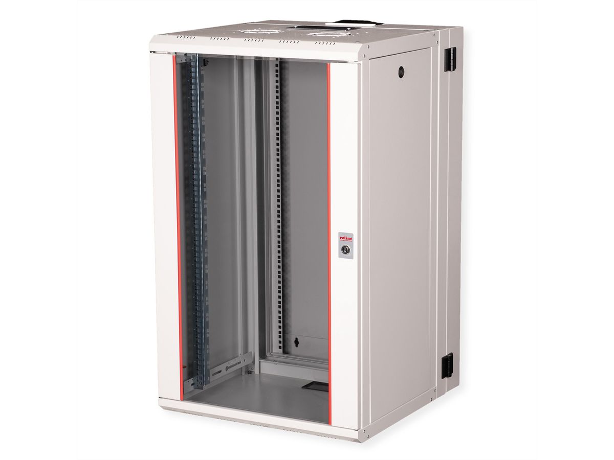ROLINE 19-Zoll Wandgehäuse Pro 20 HE, 600x600 BxT zweiteilig schwenkbar grau