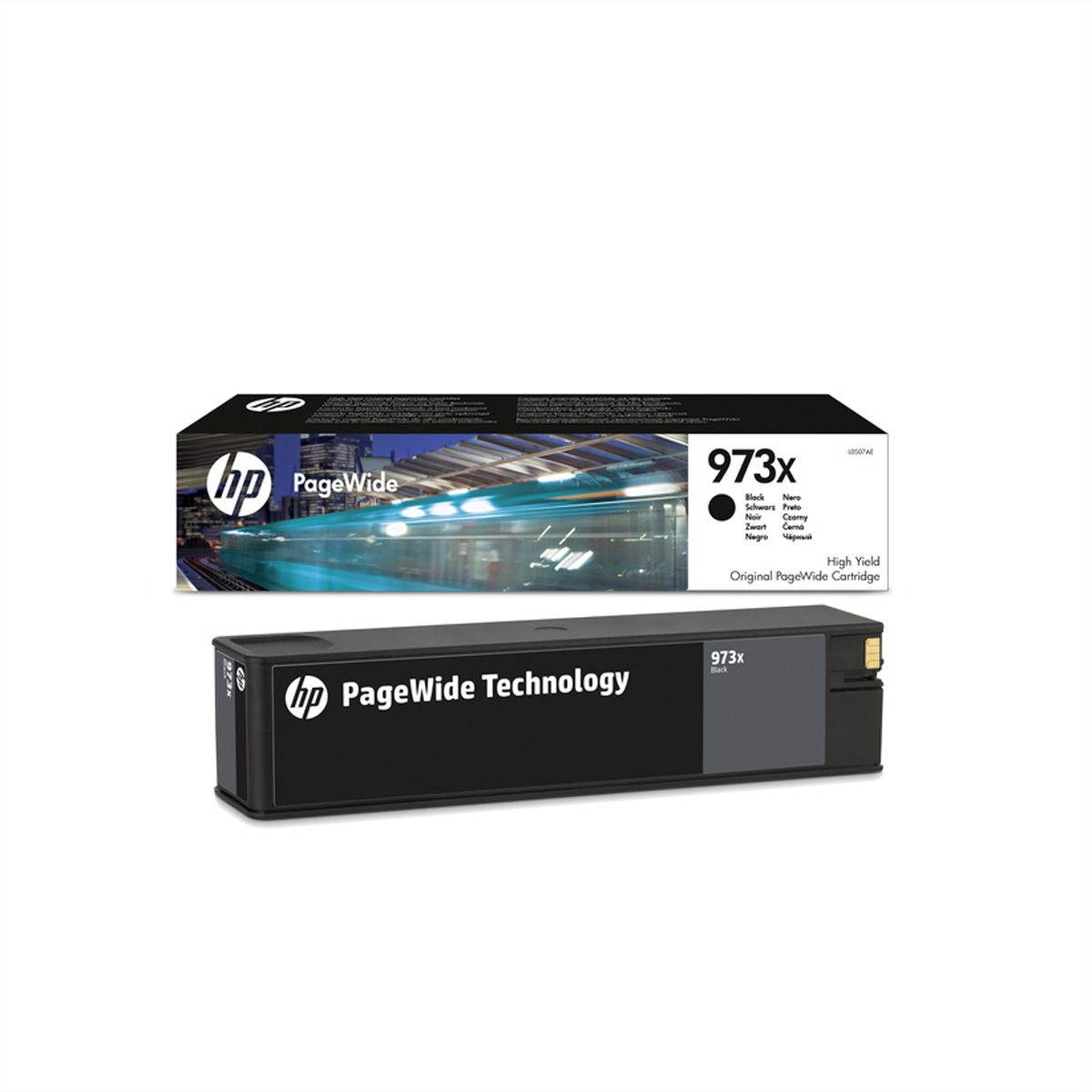 L0S07AE, Nr. 973X, Druckpatrone, schwarz, 10.000 Seiten, für PageWide MFP P57750, MFP P55250, Pro 452, Pro 477