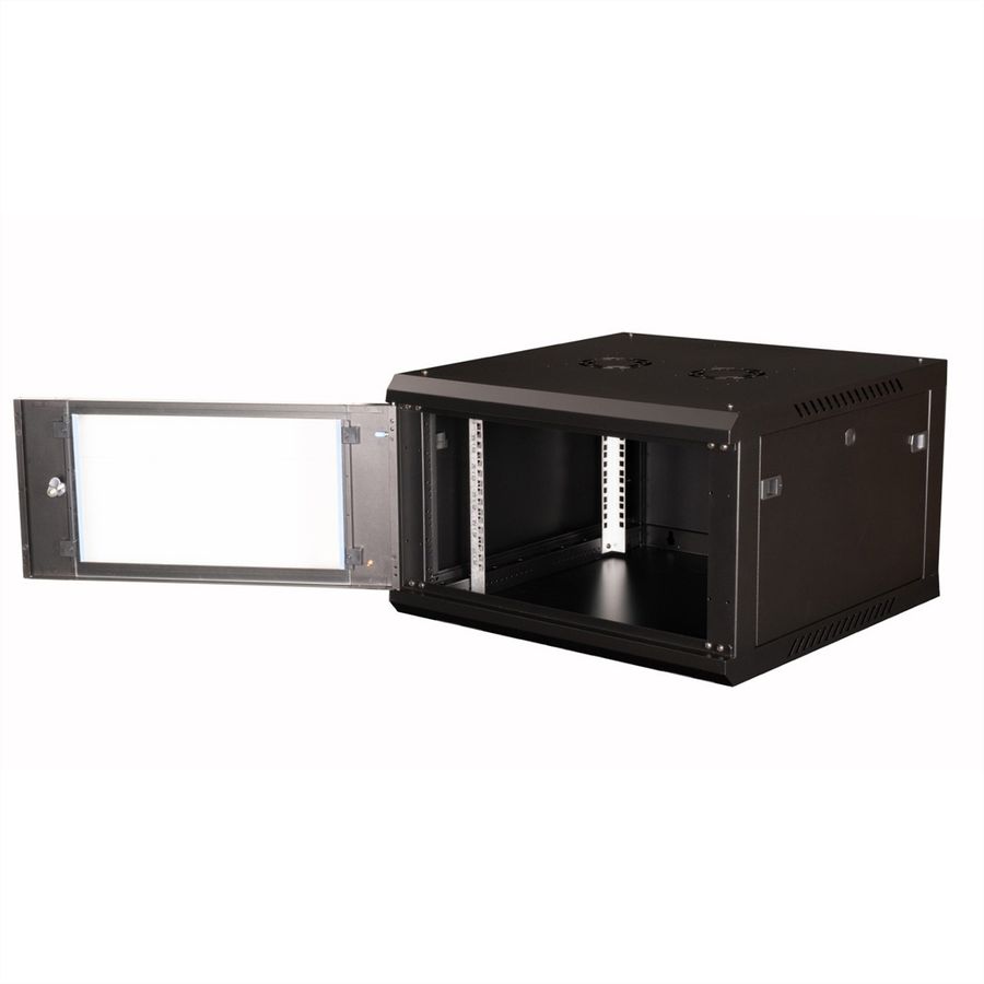 VALUE 19-Zoll Wandgehäuse 6HE, 600x600mm schwarz, Bausatz