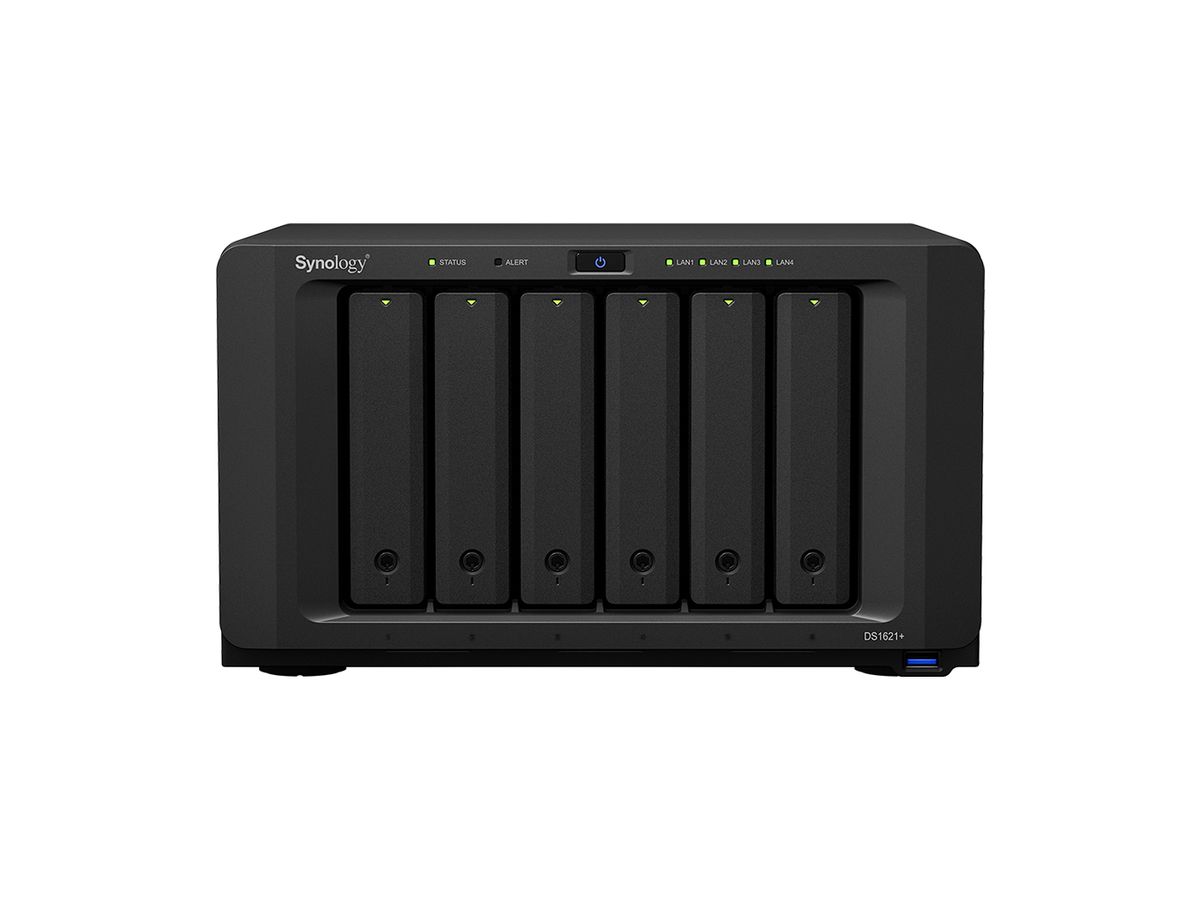 Synology DiskStation DS1621+ NAS & Speicherserver Desktop Eingebauter Ethernet-Anschluss Schwarz V1500B