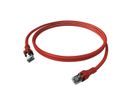 EasyLan DualBoot PushPull IP20 Patchkabel, Kat.6A (Class EA), S/FTP, rot, 0,5 m