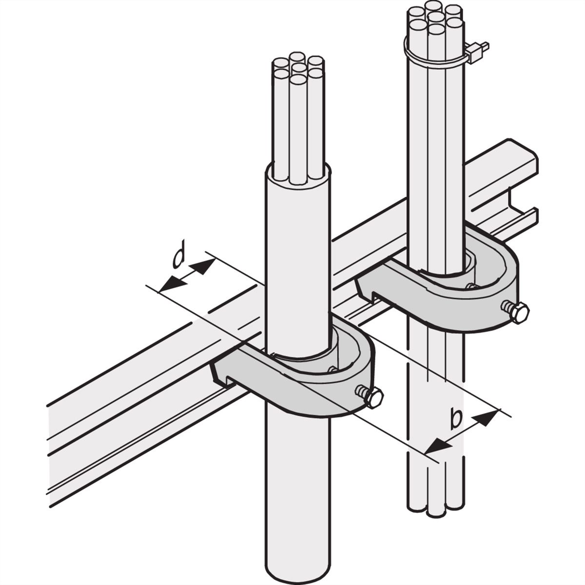 SCHROFF Kabelschellen - KABELSCHELLE 22-26 10STK