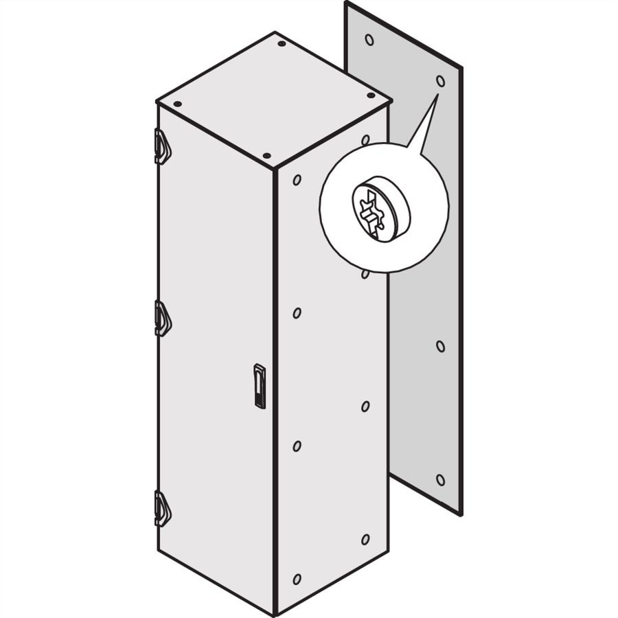 SCHROFF Rückwand, geschraubt, IP 55 - RWD 1800H 600B IP55 RAL7035