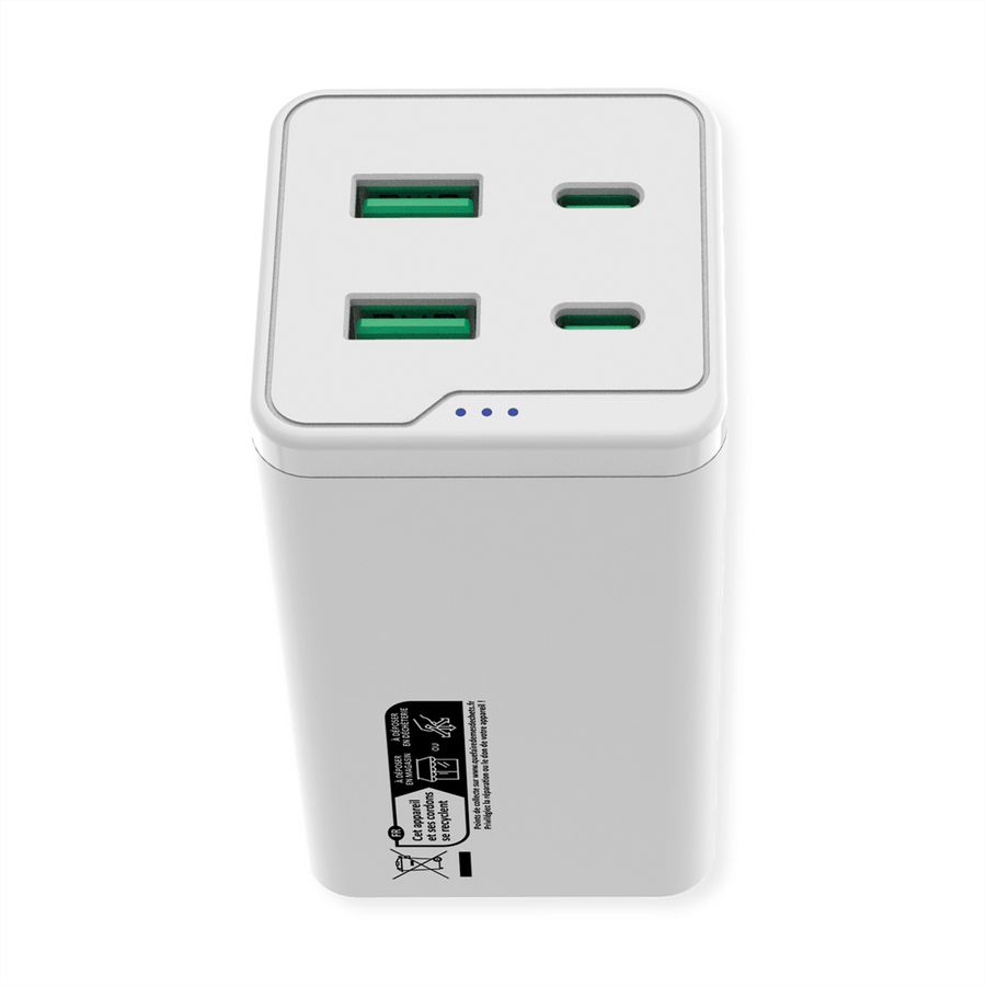 ROLINE USB Charger, 4 Port (2x USB-C, 2x USB-A QC3.0), max. 120W