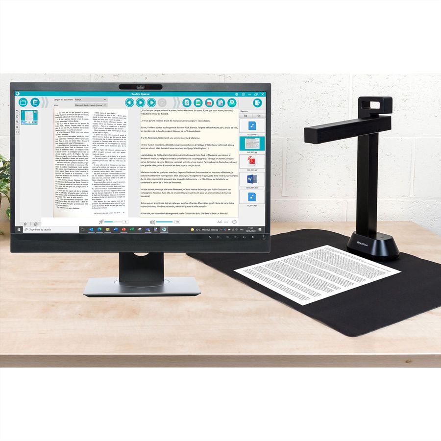 IRIScan Desk 6 Pro Dyslexic A3 Dokumentenscanner, Mobiler Desktop-Kamerascanner
