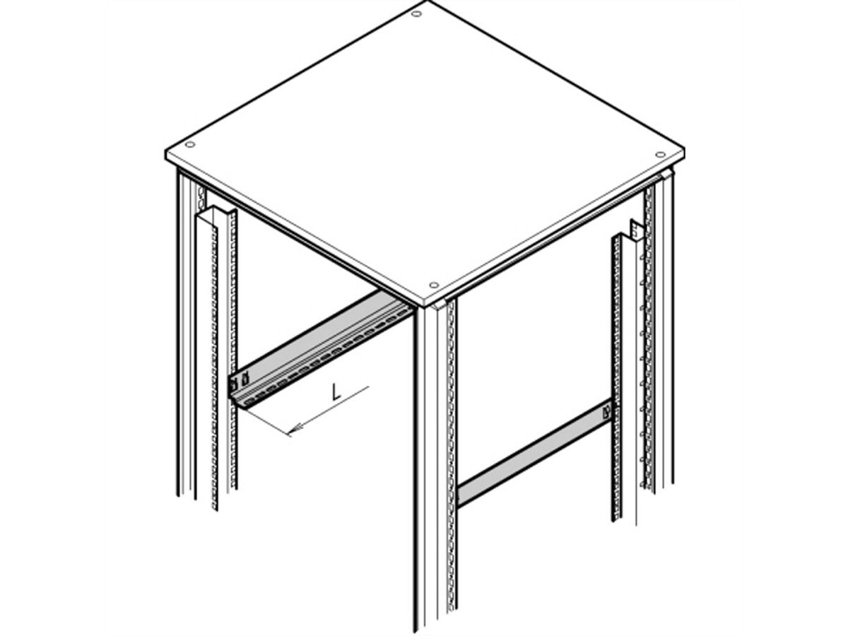 SCHROFF Gleitschiene 25 kg - GLEITSCHIENEN SATZ 600T 10ST