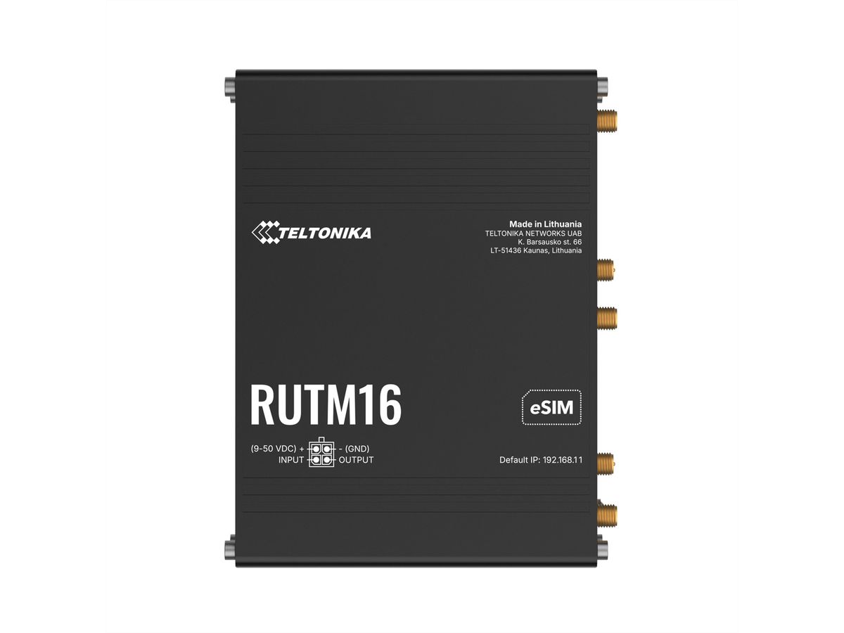 TELTONIKA RUTM16 eSIM CAT6 LTE Router