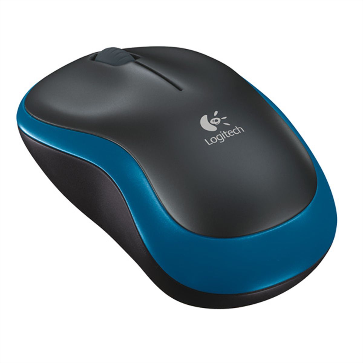 LOGITECH M185 Wireless Mouse, schwarz/blau