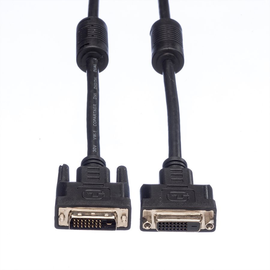 VALUE Verlängerungskabel DVI, DVI ST-BU, (24+1) dual link, 2 m