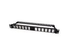 TRENDnet TC-KP24SA 24 Port Patch Panel, für Keystones, gewinkelt 1U