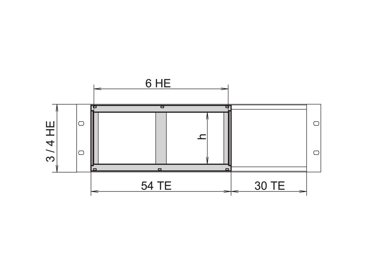 SCHROFF Horizontaler Kartenausbau - HORIZ.AB. 4HE VO KD HI VT