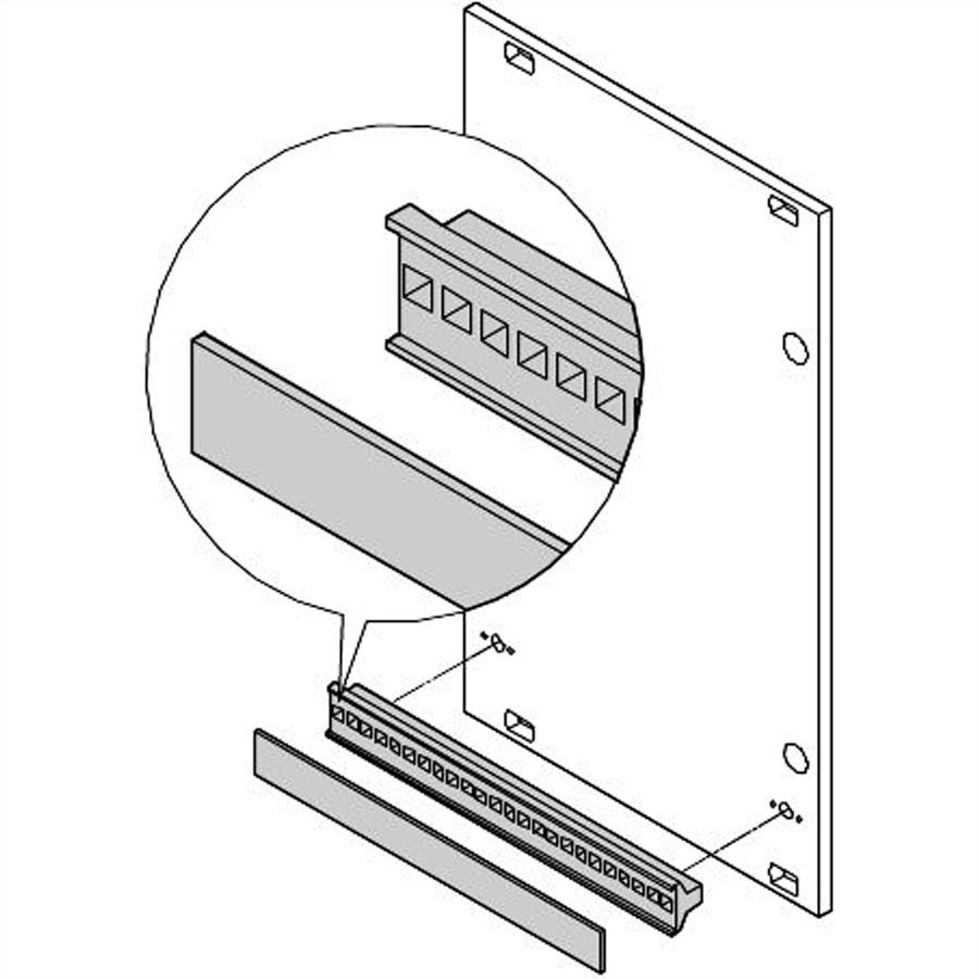 SCHROFF Griff in Trapezform, schwarz (ohne Aushebefunktion) - KUNSTSTOFFGRIFF 21TE SCHWARZ