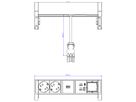 BACHMANN DESK2 ALU BLACK 2xSchutzkt.USB, USB Charger 22W A&C 1xABD 0,2m GST18