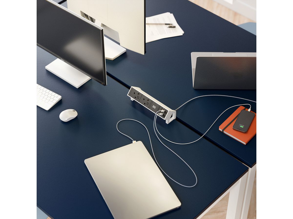 BACHMANN Custom Modul 1xUSB C/C 140W, UK Bundle RAL9005