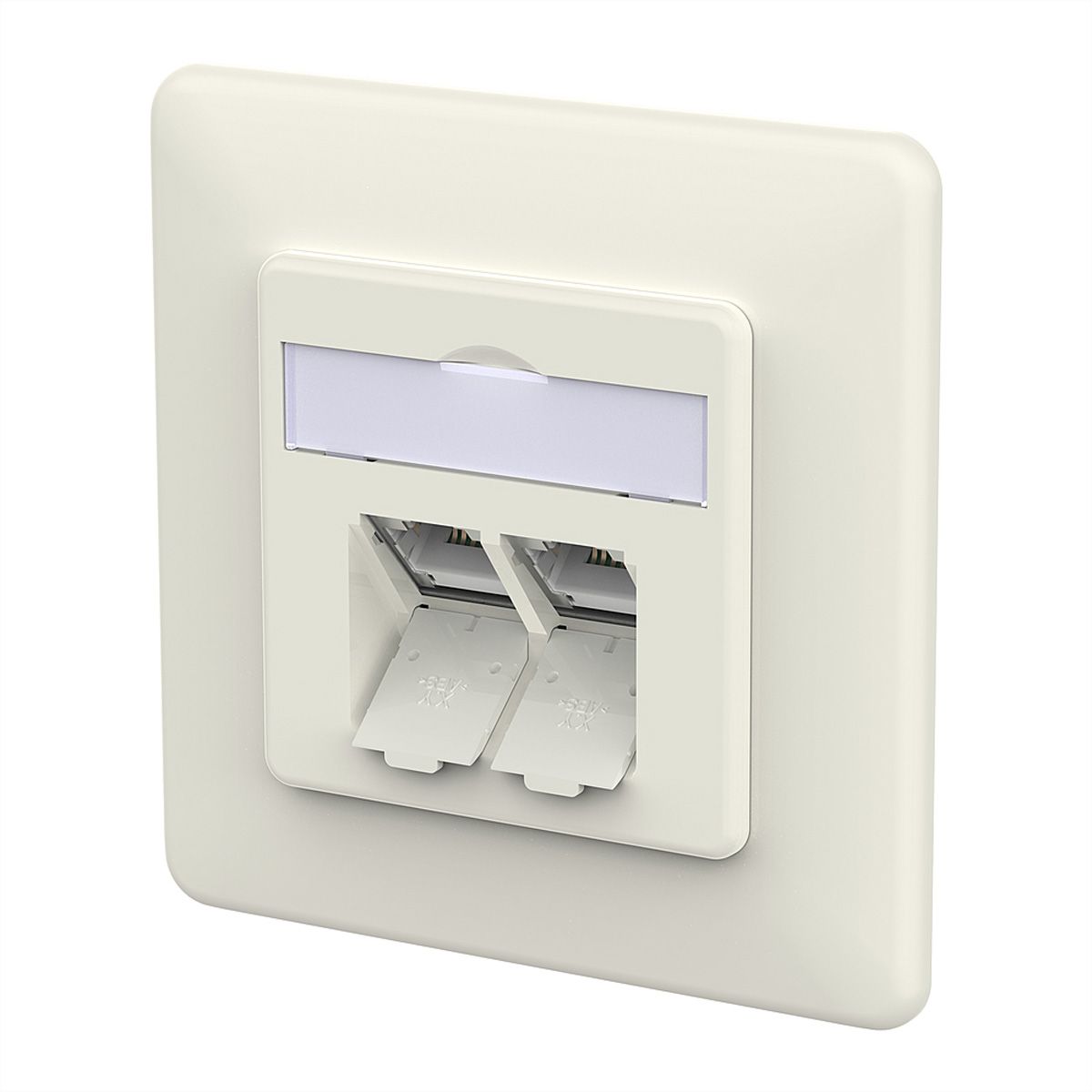 METZ CONNECT E-DAT C6A LSA++ Dose, 2 Port, UP, reinweiß