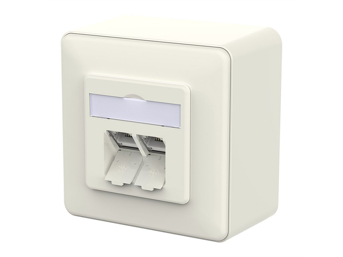 METZ CONNECT E-DAT C6A IDC Dose, 2 Port, AP, reinweiß