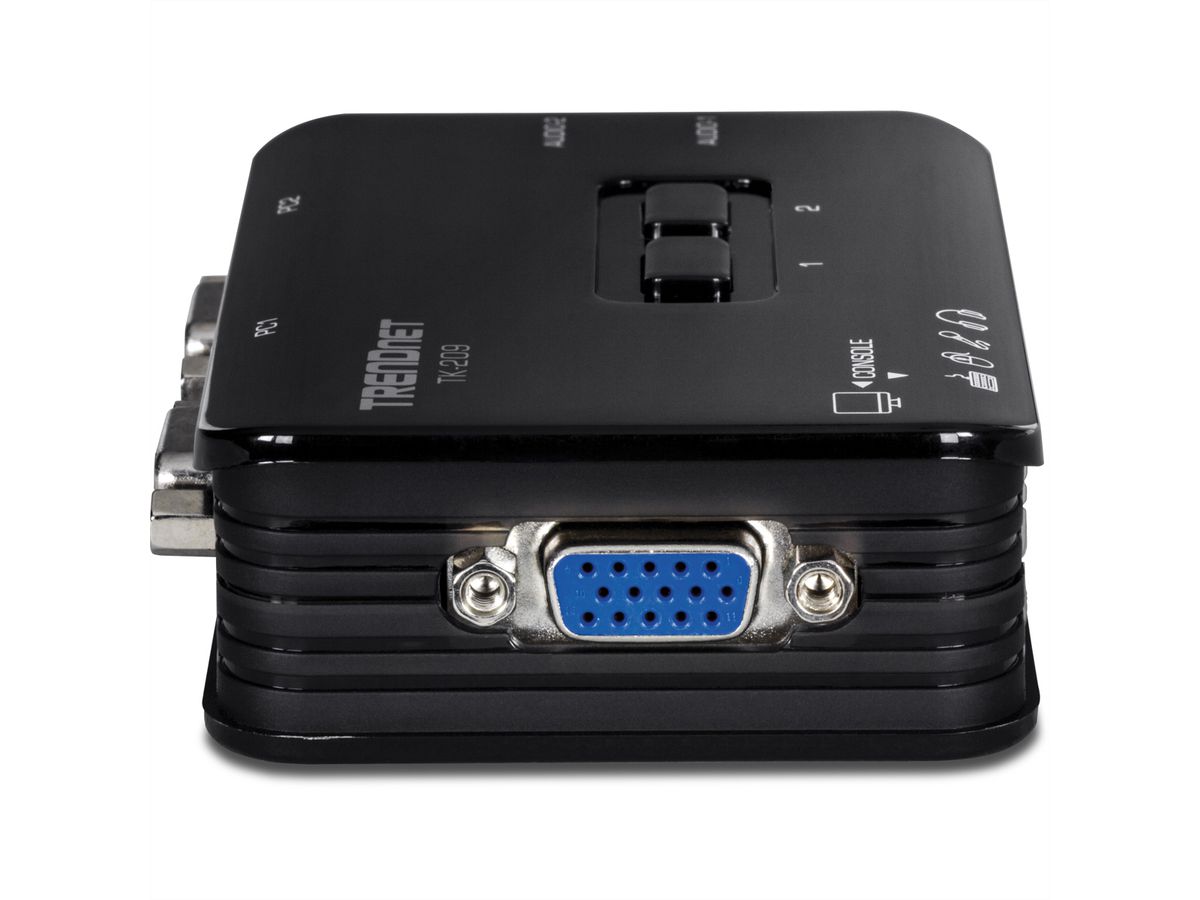TRENDnet TK-209K KVM Switch 2-Port USB Kit mit Audio