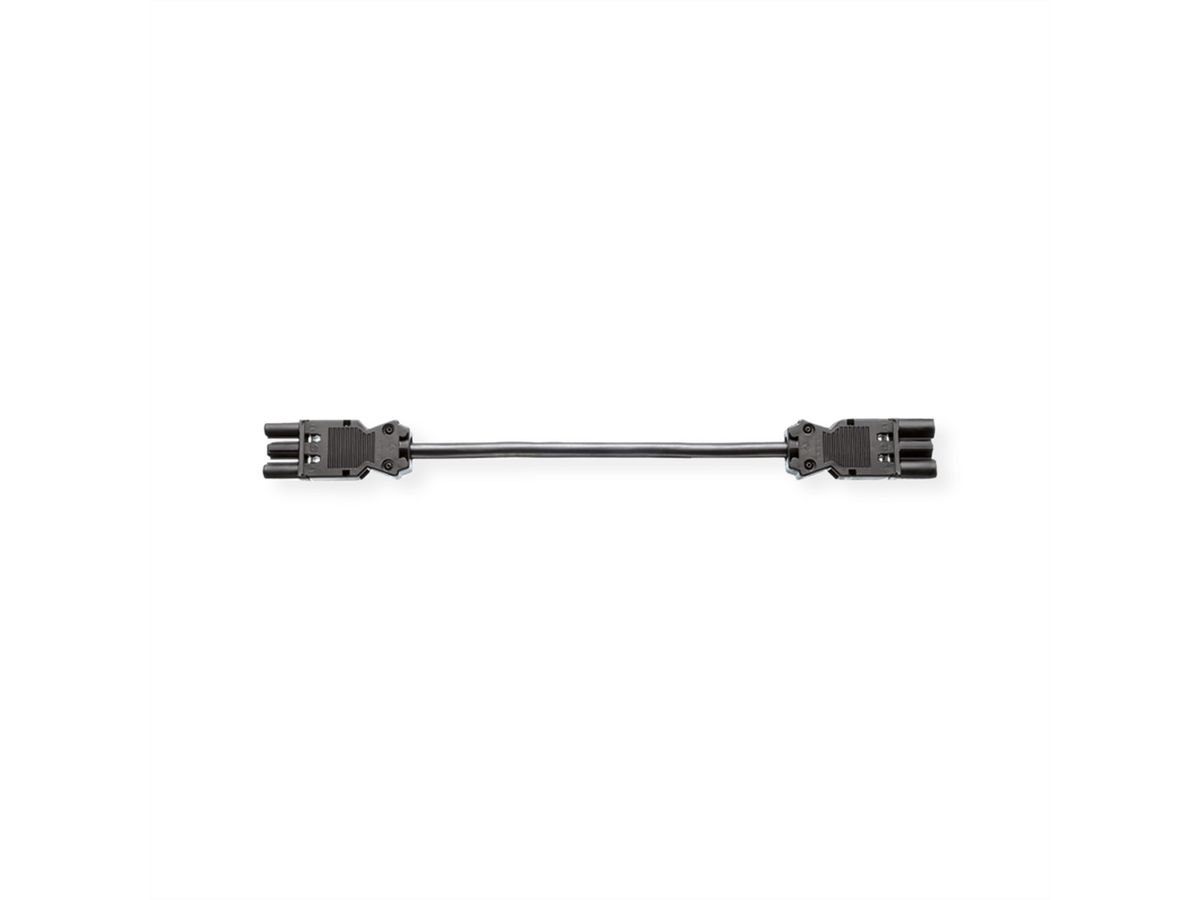 BACHMANN Geräteverlängerung GST18-3 Stecker/Kupplung, schwarz, 0,3 m