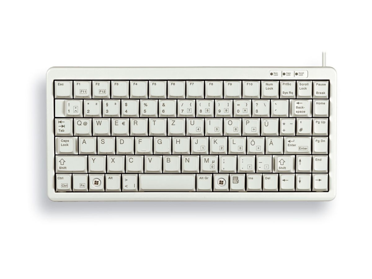 CHERRY G84-4100 Tastatur USB + PS/2 QWERTY UK Englisch Grau