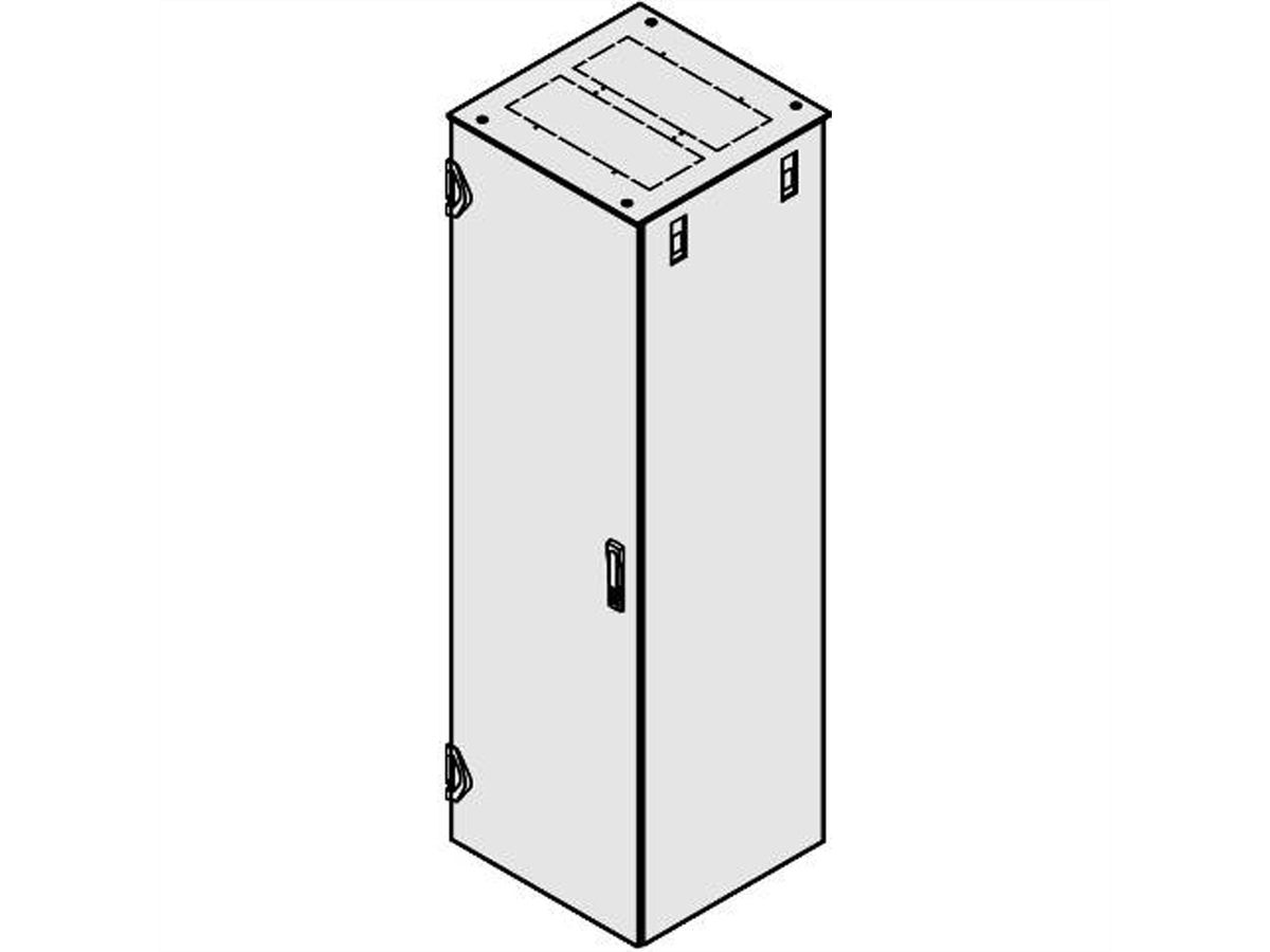 SCHROFF Flachdach mit Ausbruchzonen - DACH 600B1000T AUSBR.RAL7021