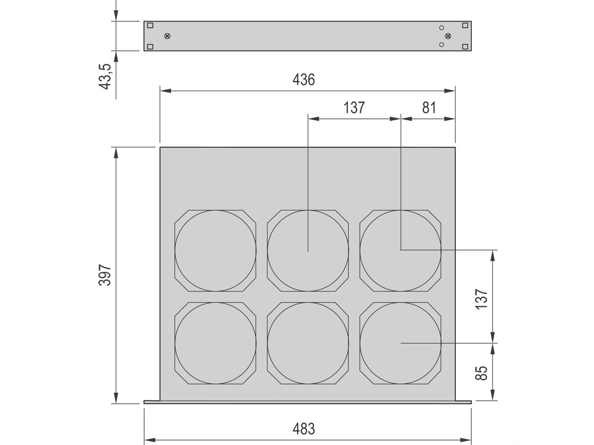 SCHROFF 19" UML.6VEN.230V UEBERW.GER.