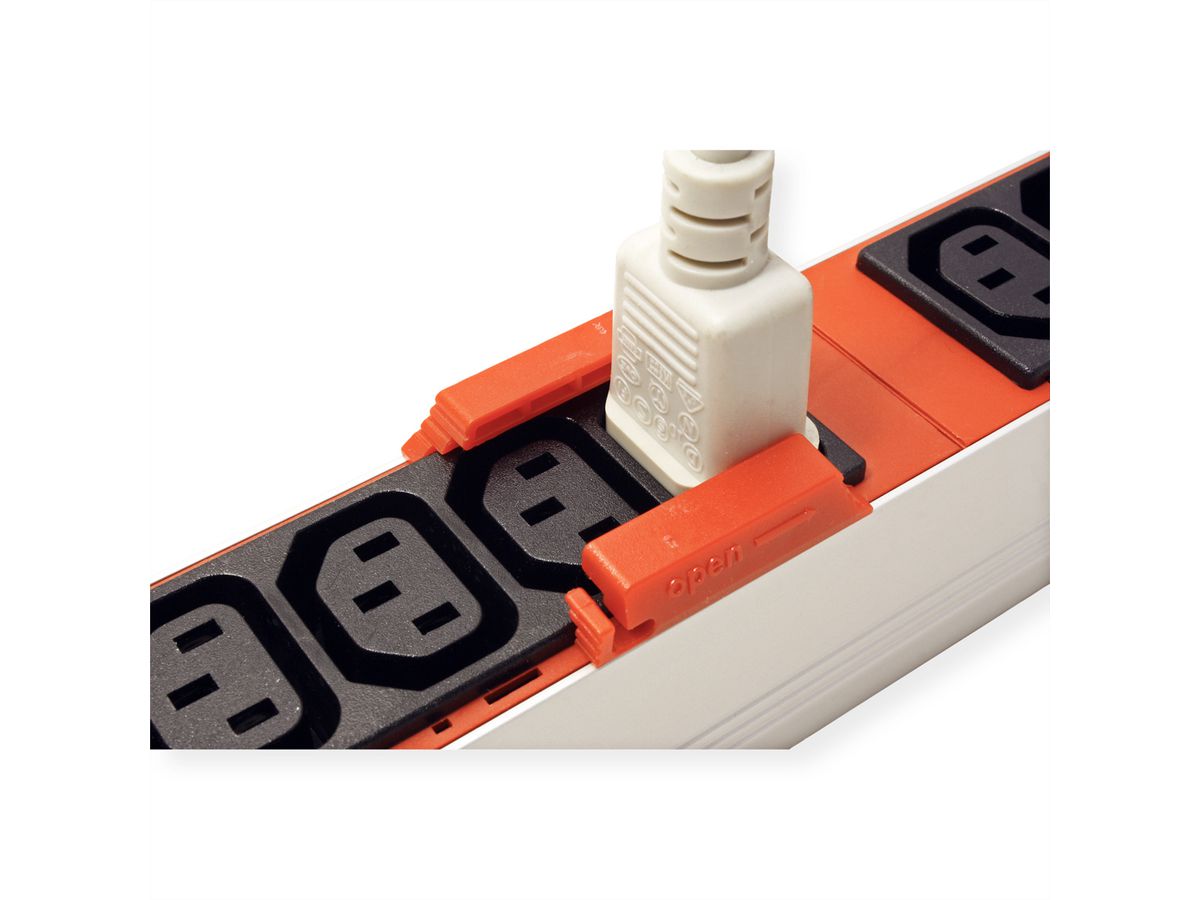 BACHMANN PDU Verriegelungs Clips, für C13 Buchsen, 12er Set, rot