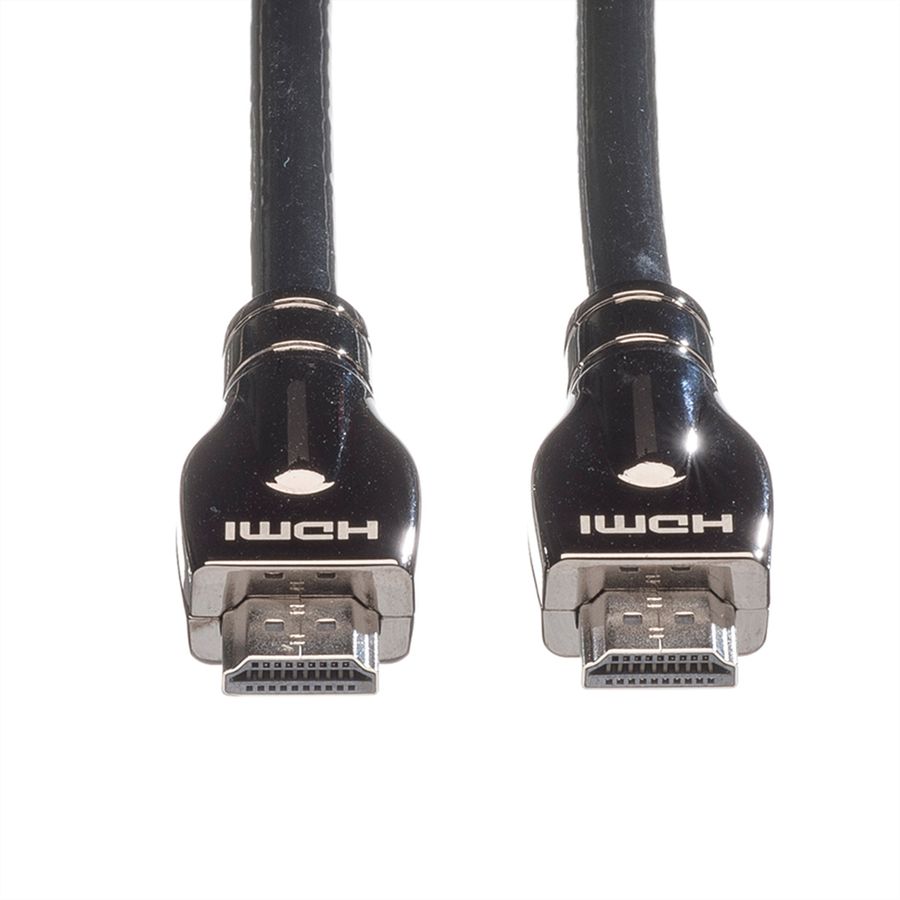 ROLINE 4K HDMI Ultra HD Kabel mit Ethernet, ST/ST, schwarz, 7,5 m