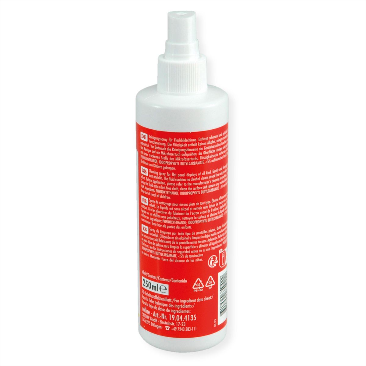 ROLINE Bildschirmreiniger TFT, 250 ml