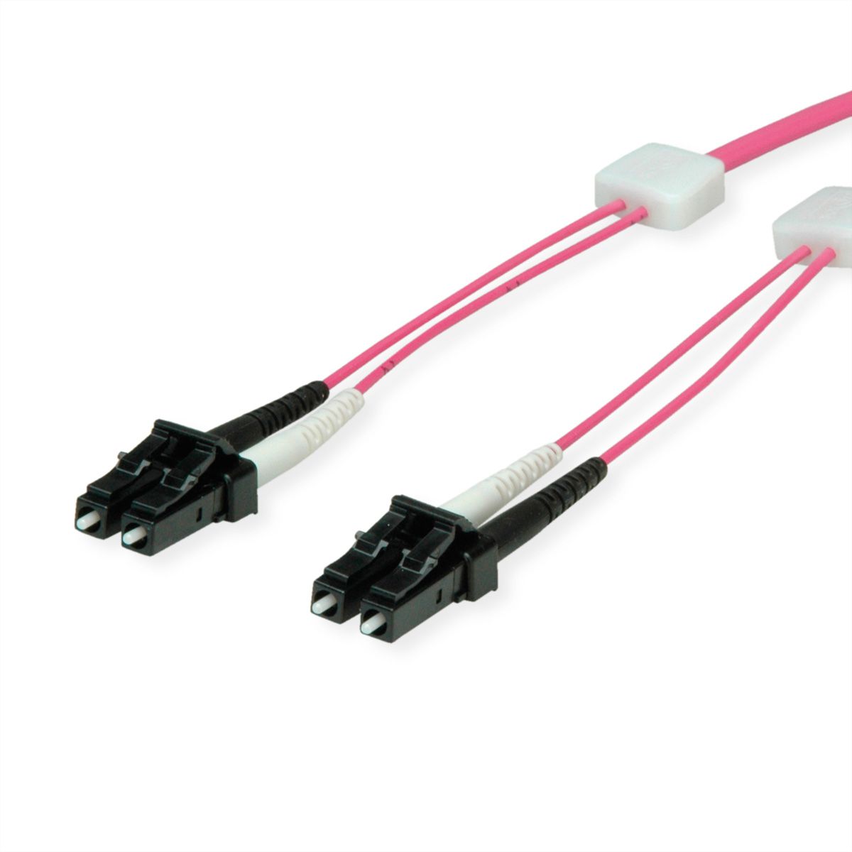 EasyLan LWL-LED-Patchkabel duplex 50/125µm OM4, LC/LC, violett, 3 m