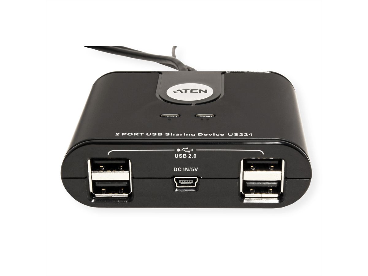 ATEN US224 USB 2.0-Peripheriegeräte-Switch mit 2 Ports