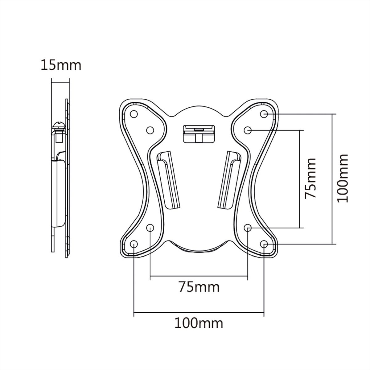 VALUE LCD-Befestigung, Wandmontage, bis 27 Zoll, bis 20 kg