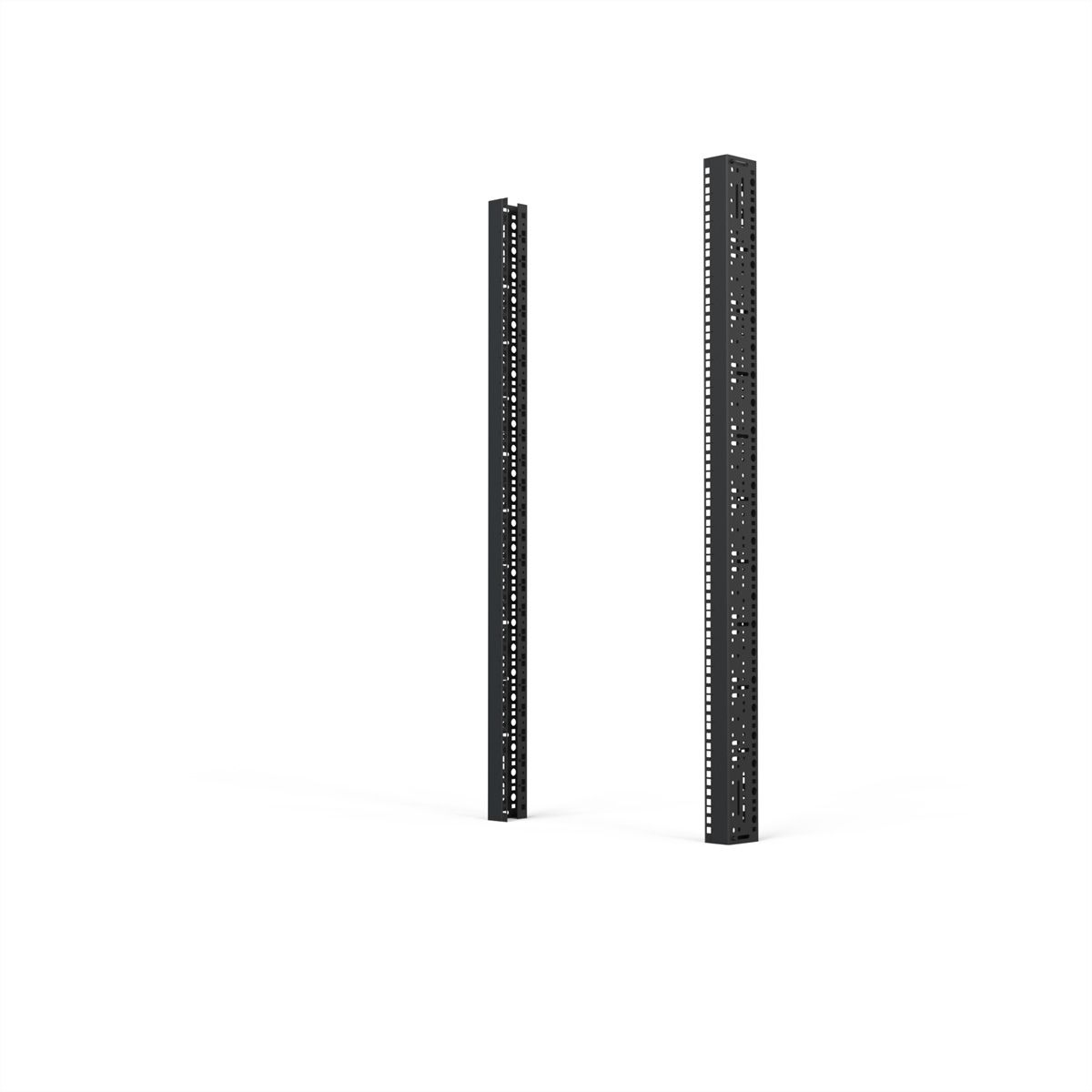 SCHROFF 19"-Winkelprofil mit Universal-Lochung (EIA), RAL 7021 - WINKELPROFIL 19"24HE 7021(2X)