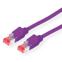 DÄTWYLER Patchkabel Cat.6 (Class E) S/FTP, CU 7702 flex LSOH, Hirose TM21, violett, 0,5 m