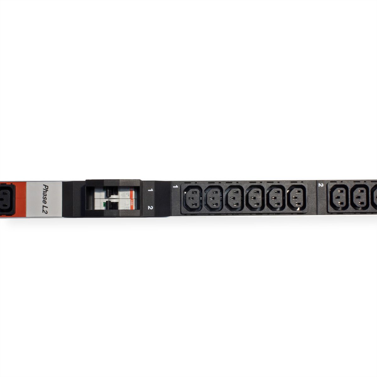 BACHMANN IT PDU ALU 1HE 36x C13 6x Leitungsschutzschalter CEE 3x32A rot