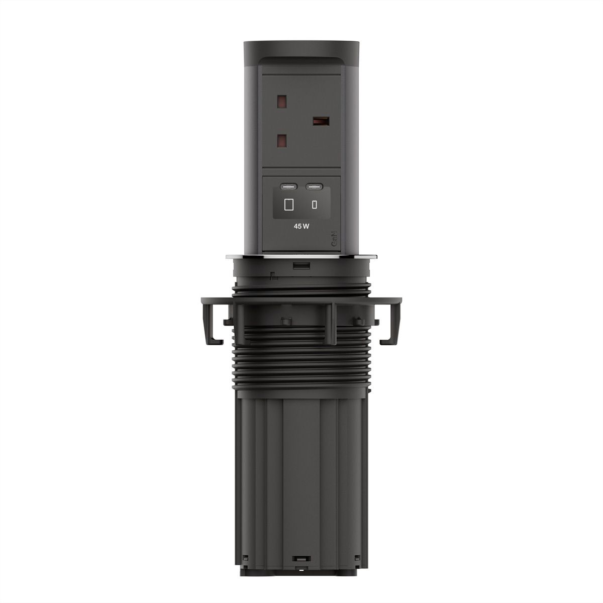 BACHMANN ELEVATOR2 1xUK 1xUSB, 1xUSB C/C 45W Edelstahl-Optik L=2m UK13A