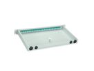 TELEGÄRTNER BASIS eco LWL-Panel mit Kupplungen, 24x LC Duplex, türkis, OM3