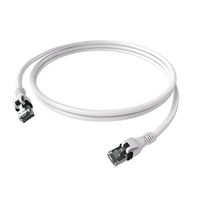 EasyLan DualBoot PushPull IP20 Patchkabel, Cat.6A (Class EA), S/FTP, weiß, 1 m