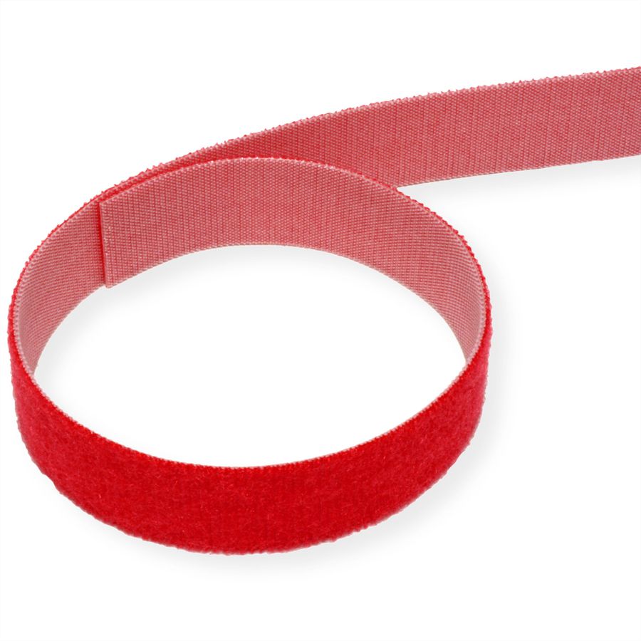 VELCRO® ONE-WRAP® Klettbandstreifen 20mm, unperforiert, rot, 5 m