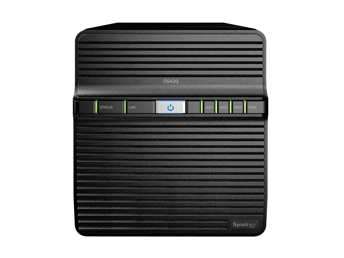 Synology DiskStation DS420J NAS & Speicherserver Kompakt Eingebauter Ethernet-Anschluss Schwarz RTD1296