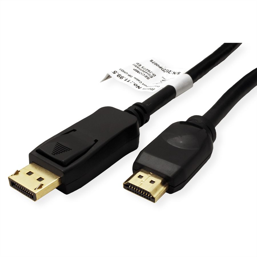 VALUE DisplayPort Kabel DP - UHDTV, ST/ST, schwarz, 2 m