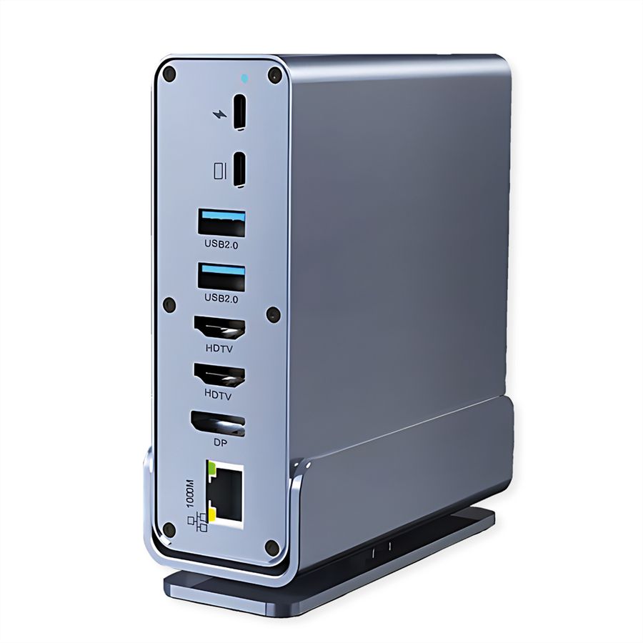 VALUE USB-C Docking Station 16in1, HDMI/DP 4K60, Gigabit Ethernet, USB-A, USB-C, PD, SD/microSD, Audio