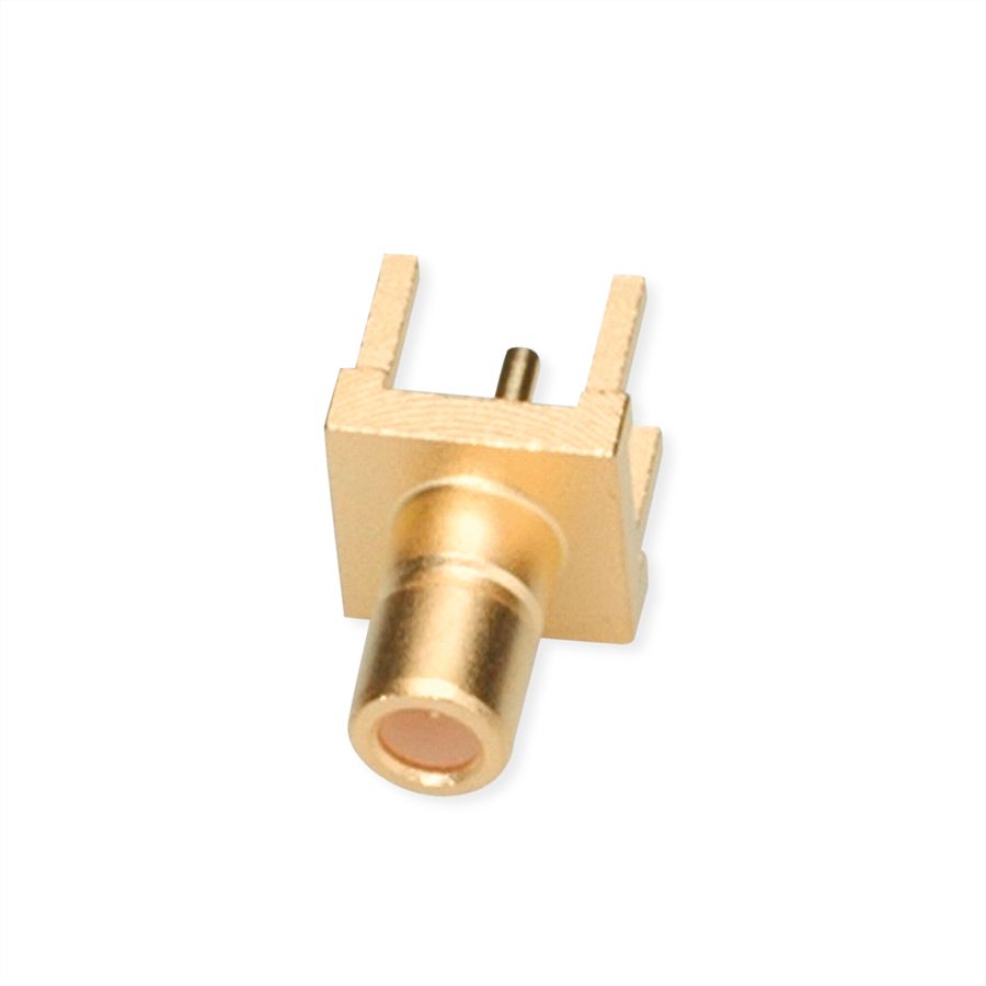 TELEGÄRTNER SMB-Anbaustecker print vergoldet