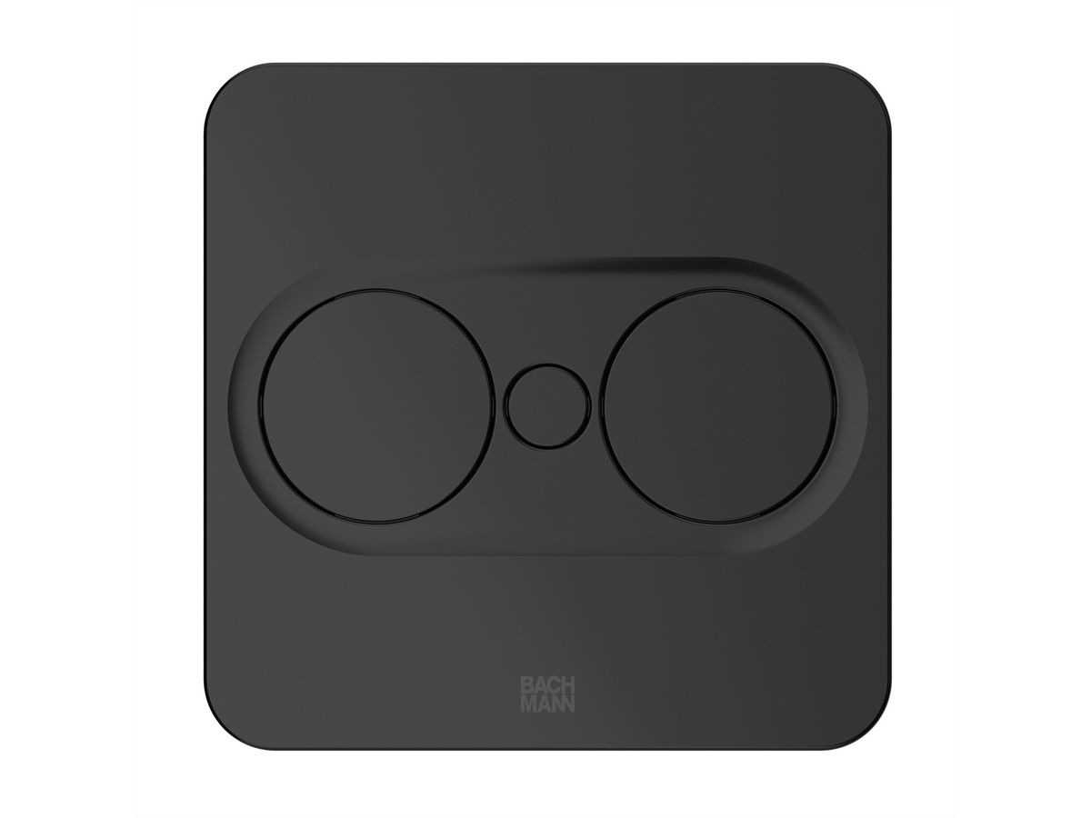 BACHMANN TWIST2 1xCH 1xUSB A/C 22W, L=0,2m RAL9005 30GE eckig