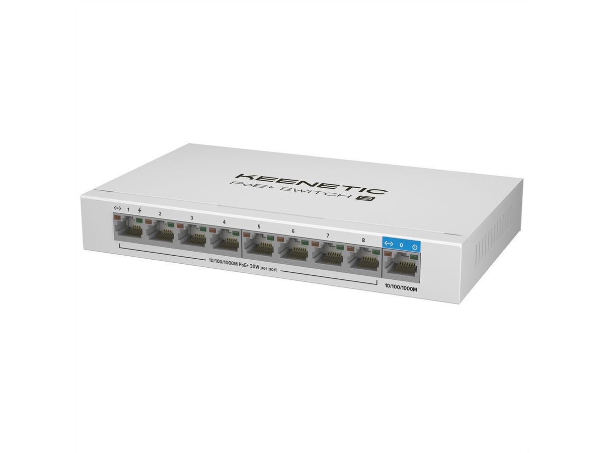 Keenetic POE+ Switch 9 KN-4710-01-EU PoE+ Switch 8 Port + 1 Uplink