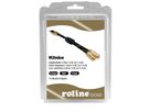 ROLINE GOLD 3,5mm Adapterkabel (1x ST, 2x BU), Retail Blister, 0,15 m