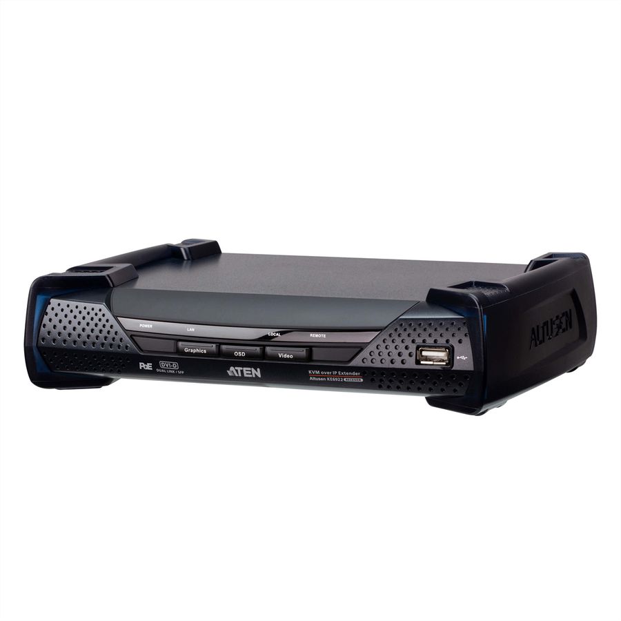 ATEN KE6922R 2K DVI-D Dual Link KVM Over IP Empfänger mit SFP und PoE