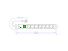BACHMANN 19" PVC 7xCEE7/3 1xSchalter Strom 2,0m CEE7/7