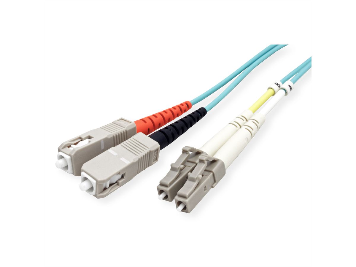 Quality LWL-Kabel dupl. 50/125µm OM3, SC/LC, 10m