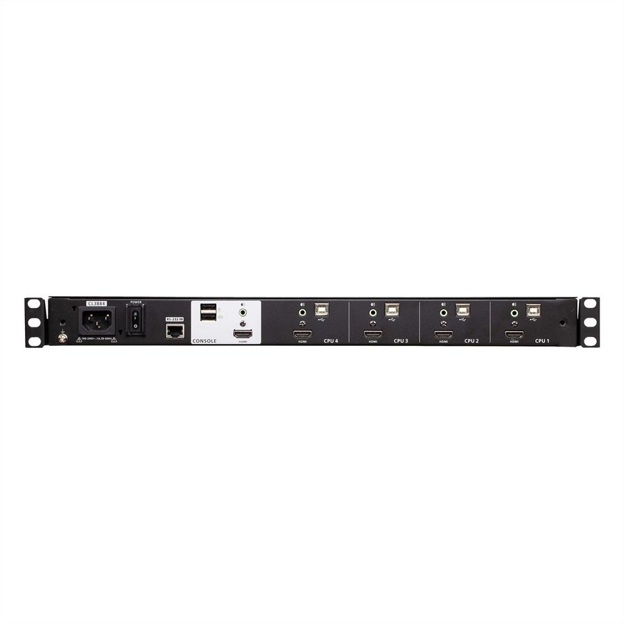 ATEN CL3884NW 4-Port Multi-View Dual Rail WideSceen LCD KVM, UK-Layout