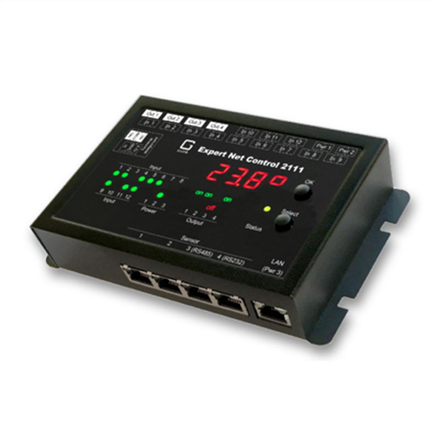 GUDE 2111-2 Expert Netcontrol 4 Relaisausgänge, 12 passive Signaleingänge TCP/IP, PoE